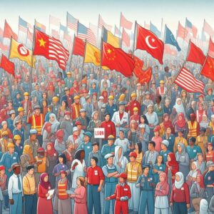 Ammattiliitot kampanjoivat kadulla